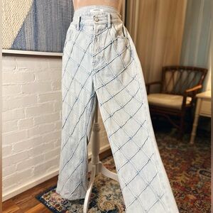 Pacsun High Rise Bootcut Diamond Lattice Lightweight Jeans